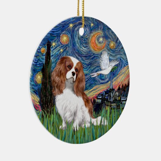 Blenheim Cavalier King Charles Spaniel Ornament (Rechts)