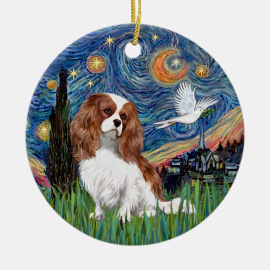Blenheim Cavalier King Charles Spaniel Ornament (Voorkant)