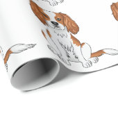 Blenheim Cavalier King Charles Spaniel Pattern Cadeaupapier (Rol Hoek)