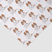 Blenheim Cavalier King Charles Spaniel Pattern Tissuepapier (Detail)