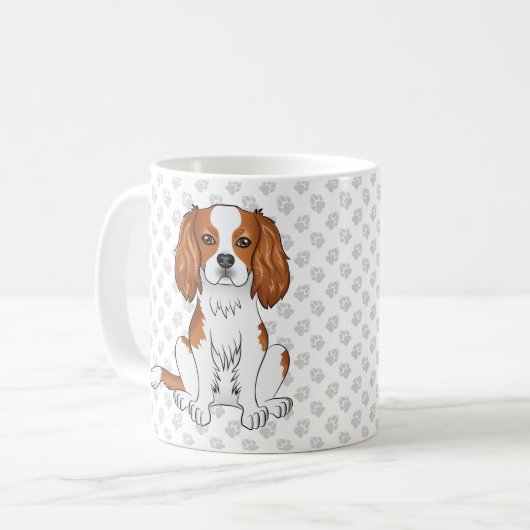 Blenheim Cavalier King Charles Spaniel & Paws Koffiemok (Voorkant links)