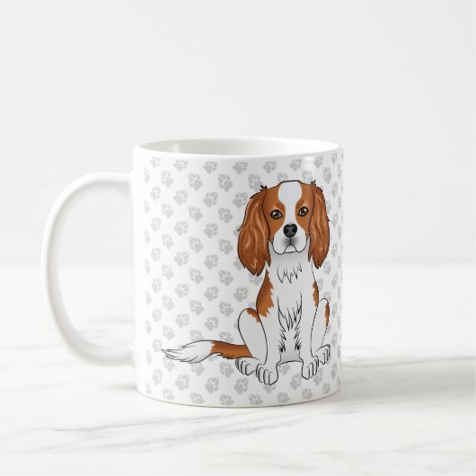 Blenheim Cavalier King Charles Spaniel & Paws Koffiemok (Links)