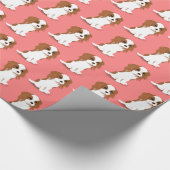 Blenheim Cavalier King Charles Spaniel Pink Cadeaupapier (Hoek)