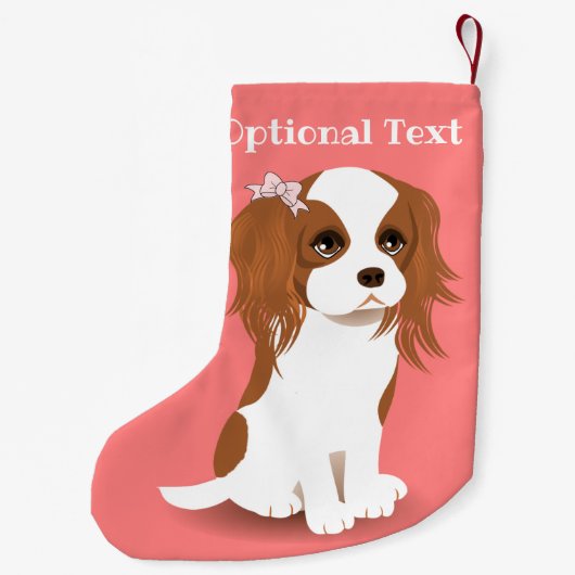 Blenheim Cavalier King Charles Spaniel Pink Kleine Kerstsok (Achterkant)