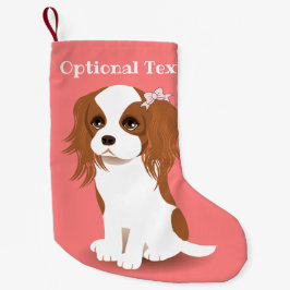 Blenheim Cavalier King Charles Spaniel Pink Kleine Kerstsok