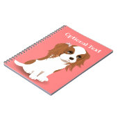 Blenheim Cavalier King Charles Spaniel Pink Notitieboek (Linkerzijde)
