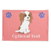 Blenheim Cavalier King Charles Spaniel Pink Pillow Kussensloop (Achterkant)