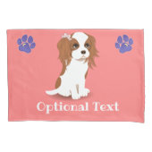 Blenheim Cavalier King Charles Spaniel Pink Pillow Kussensloop (Voorkant)
