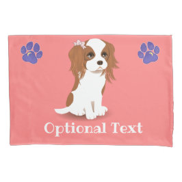 Blenheim Cavalier King Charles Spaniel Pink Pillow Kussensloop