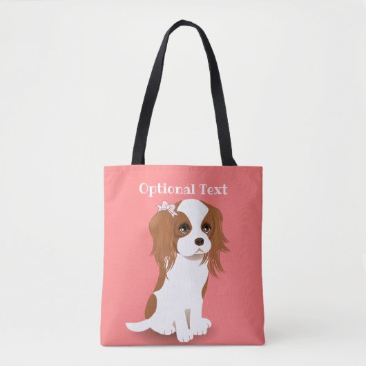 Blenheim Cavalier King Charles Spaniel Pink Tote Bag (Voorkant)