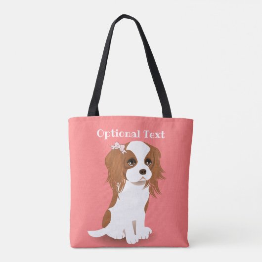 Blenheim Cavalier King Charles Spaniel Pink Tote Bag (Achterkant)