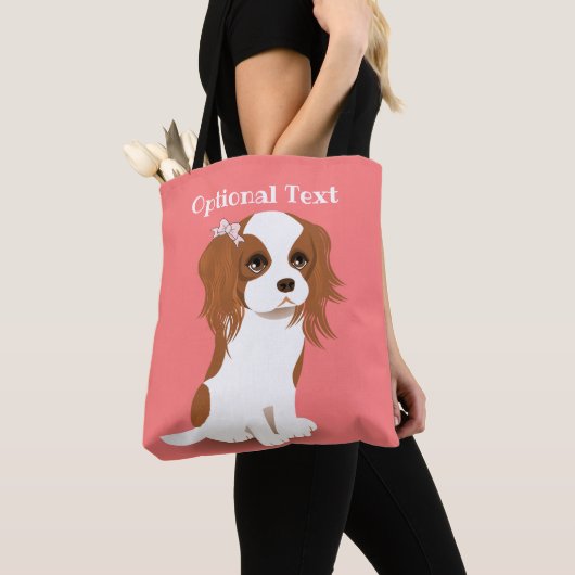 Blenheim Cavalier King Charles Spaniel Pink Tote Bag (Dichtbij)
