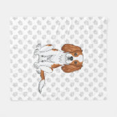 Blenheim Cavalier King Charles Spaniel & Pootjes Fleece Deken (Voorkant (Horizontaal))