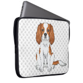 Blenheim Cavalier King Charles Spaniel & Pootjes Laptop Sleeve (Voorkant Rechts)