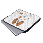 Blenheim Cavalier King Charles Spaniel & Pootjes Laptop Sleeve (Voorkant onderkant)