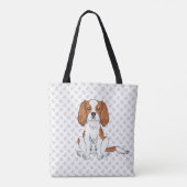 Blenheim Cavalier King Charles Spaniel & Pootjes Tote Bag (Achterkant)