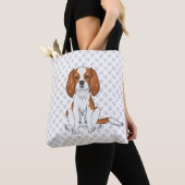 Blenheim Cavalier King Charles Spaniel & Pootjes Tote Bag (Dichtbij)