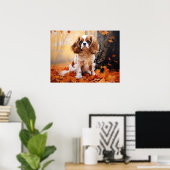 Blenheim Cavalier King Charles Spaniel Poster (Thuiskantoor)