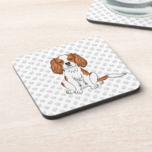 Blenheim Cavalier King Charles Spaniel & poten Bier Onderzetter (Linkerzijde)