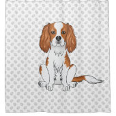 Blenheim Cavalier King Charles Spaniel & poten Douchegordijn (Voorkant)