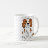 Blenheim Cavalier King Charles Spaniel & poten Koffiemok (Voorkant rechts)
