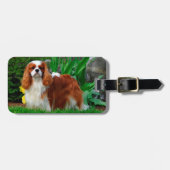 Blenheim Cavalier King Charles Spaniel Puppy Dog Bagagelabel (Voorkant horizontaal)