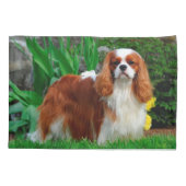 Blenheim Cavalier King Charles Spaniel Puppy Dog Kussensloop (Achterkant)