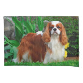 Blenheim Cavalier King Charles Spaniel Puppy Dog Kussensloop (Voorkant)