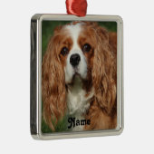 Blenheim Cavalier King Charles Spaniel Puppy Dog Metalen Ornament (Rechts)