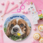 Blenheim Cavalier King Charles Spaniel Puppy Dog Papieren Bordje (Feest)