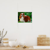 Blenheim Cavalier King Charles Spaniel Puppy Dog Poster (Keuken)