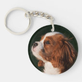 Blenheim Cavalier King Charles Spaniel Puppy Dog Sleutelhanger (Voorkant)