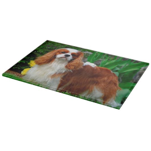 Blenheim Cavalier King Charles Spaniel Puppy Dog Snijplank (Hoek)