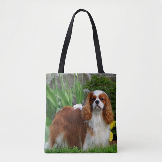 Blenheim Cavalier King Charles Spaniel Puppy Dog Tote Bag (Voorkant)