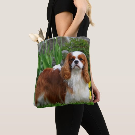 Blenheim Cavalier King Charles Spaniel Puppy Dog Tote Bag (Dichtbij)