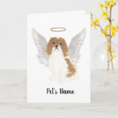 Blenheim Cavalier King Charles Spaniel sympathie Kaart (Gele Bloem)