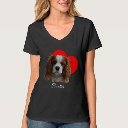 Blenheim Cavalier King Charles Spaniel T-shirt (Voorkant)