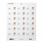 Blenheim Cavalier King Charles Spaniel & Tekst Etiket (Full Sheet)