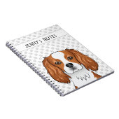 Blenheim Cavalier King Charles Spaniel & Tekst Notitieboek (Rechterzijde)