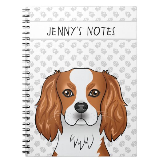 Blenheim Cavalier King Charles Spaniel & Tekst Notitieboek (Voorkant)