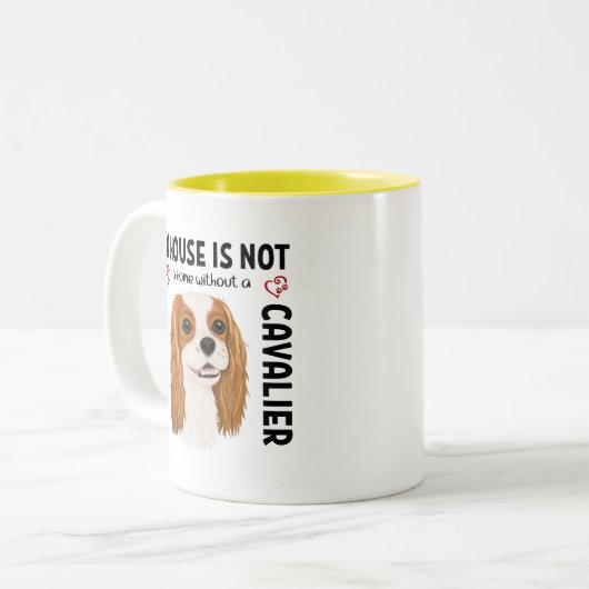 Blenheim Cavalier King Charles Spaniel Tweekleurige Koffiemok (Voorkant links)