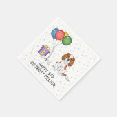 Blenheim Cavalier King Charles Spaniel - Verjaarda Servet (Hoek)