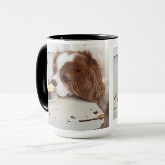 Blenheim Cavalier King Charles Spaniel vrijdag Mok (Voorkant links)