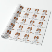 Blenheim Cavalier King Charles Spaniepatter Cadeaupapier (Uitgerold)