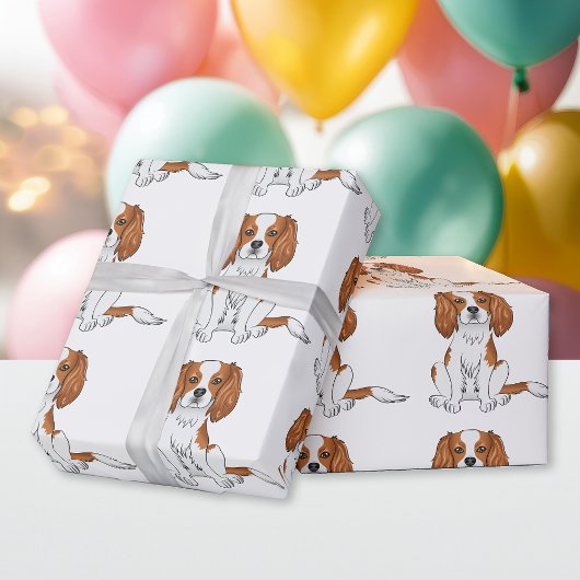 Blenheim Cavalier King Charles Spaniepatter Cadeaupapier