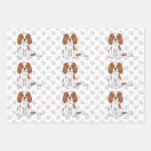 Blenheim Cavalier King Charles Spaniepatter Inpakpapier Vel (Voorkant 2)