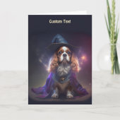 Blenheim Cavalier King Charles Wizard Feestdagen Kaart (Voorkant)