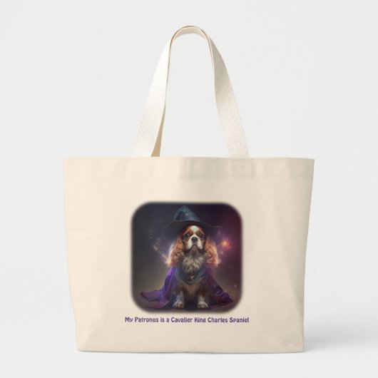 Blenheim Cavalier King Charles Wizard Grote Tote Bag (Voorkant)