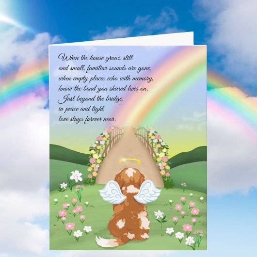 Blenheim Cavalier King Rainbow Bridge Sympathy  Kaart