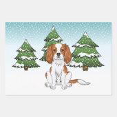 Blenheim Cavalier koning Charles spaniel in de win Inpakpapier Vel (Voorkant 3)